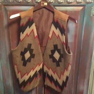 🌟🌟HOST PICK🌟🌟Handmade vest from Authentic Vintage 50’s Navajo rug.